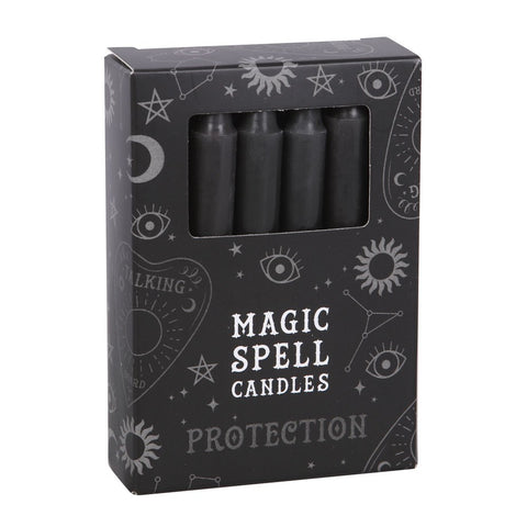 Pack of 12 Black Spell Candles
