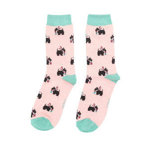 Miss Sparrow Xmas Scottie Dogs Dusky Pink