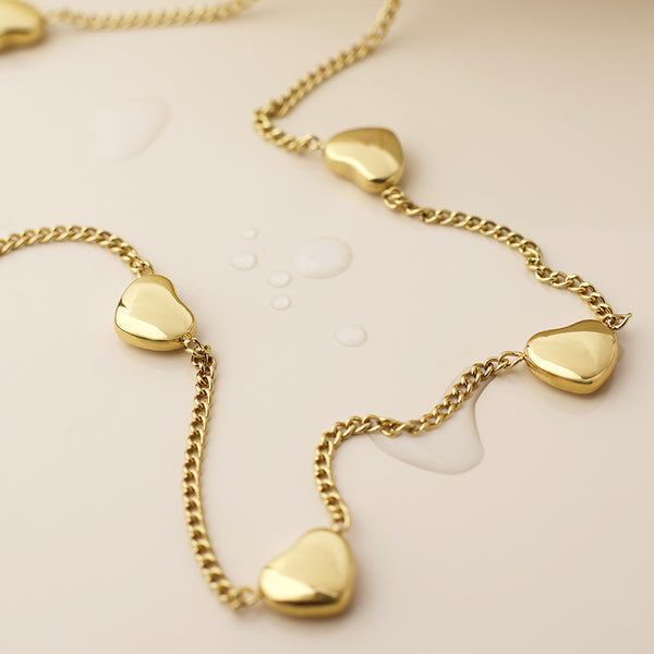 Peace of Mind Waterproof Gold Plated Heart Necklace