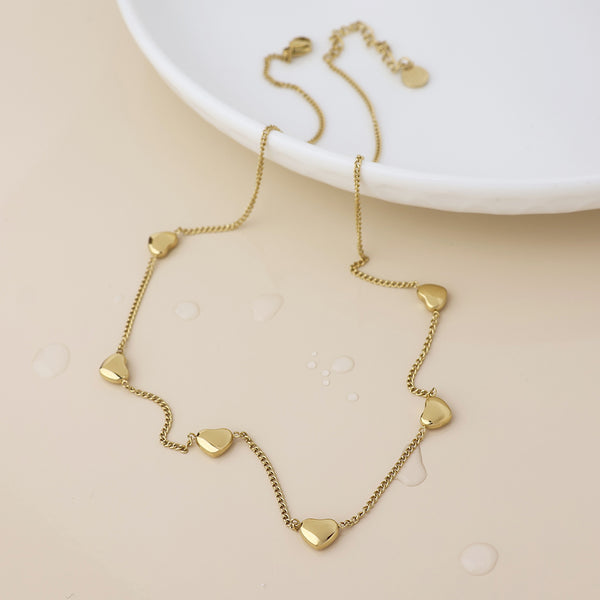 Peace of Mind Waterproof Gold Plated Heart Necklace