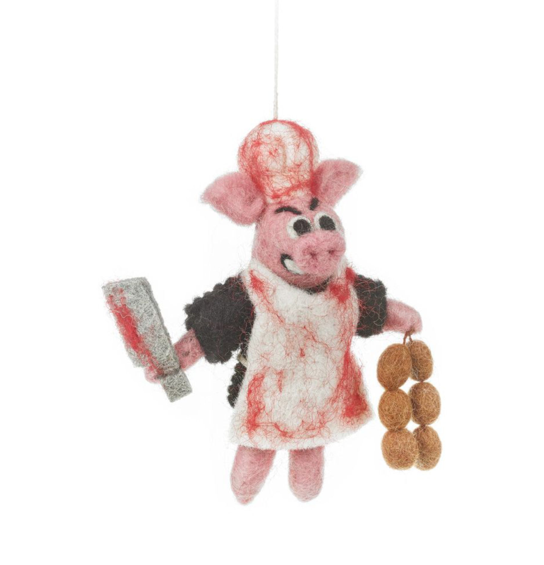Felt Vengeful Swine Halloween Pig Decoration