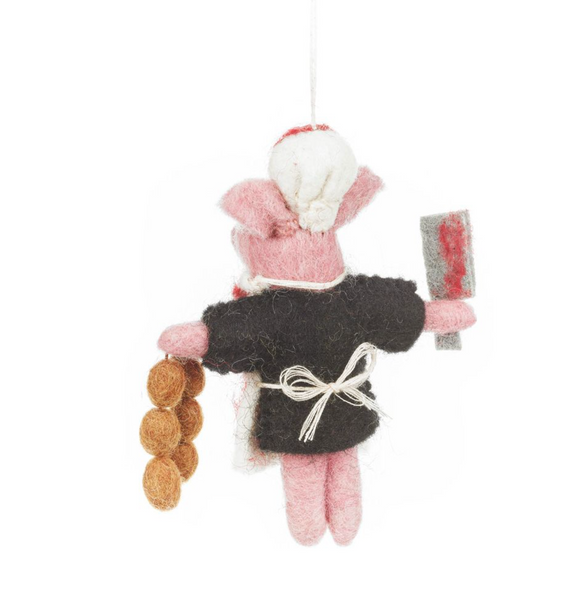 Felt Vengeful Swine Halloween Pig Decoration