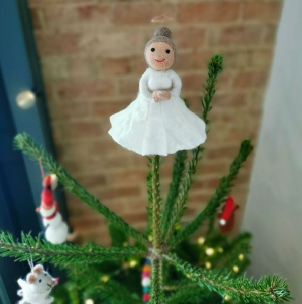 Christmas Angel Felt Tree Topper Decoration
