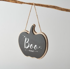 Boo Crew Pumpkin Sign