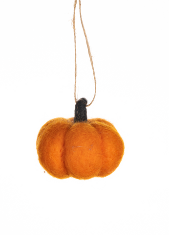 Shoeless Joe Halloween Small Felt Pumpkin