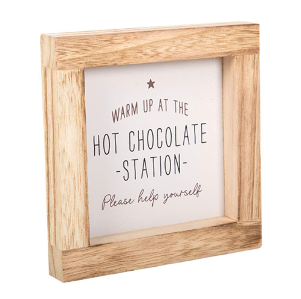 Hot Chocolate Station Wooden Sign – mooch.....