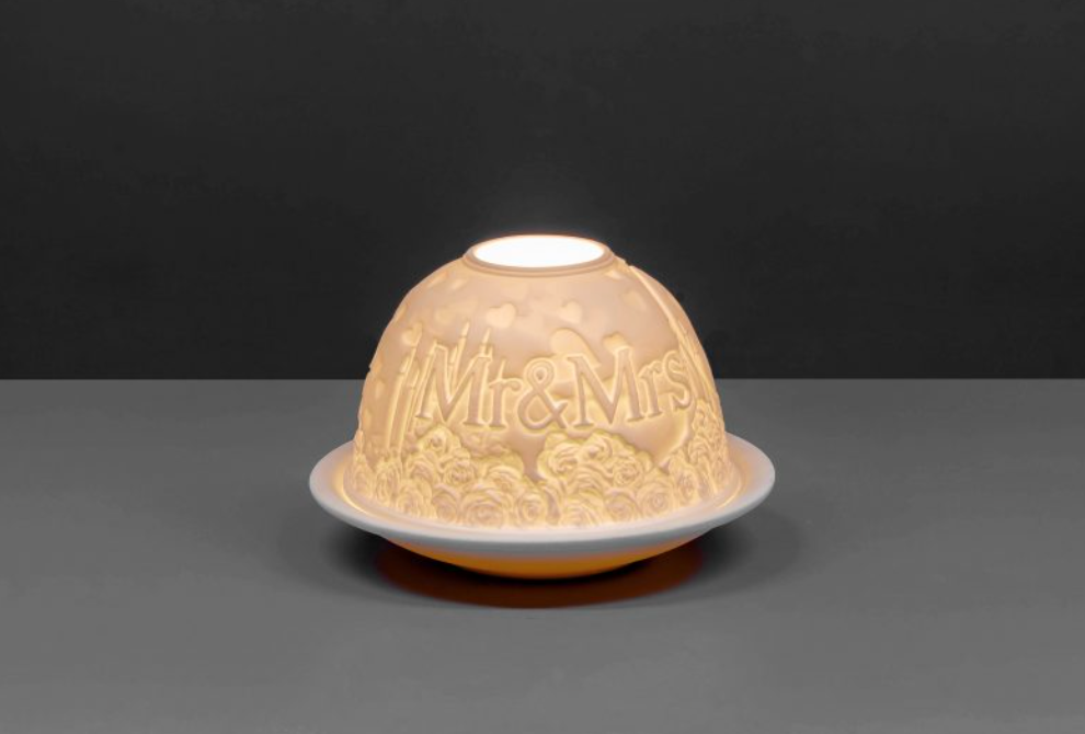 Light-Glow Mr & Mrs Candle Holder