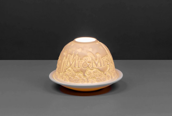 Light-Glow Mr & Mrs Candle Holder