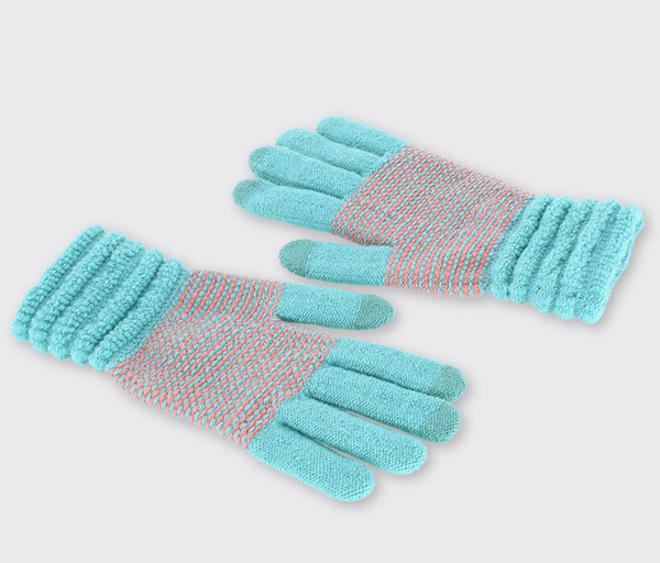 Wendy Gloves Duck Egg/Pink