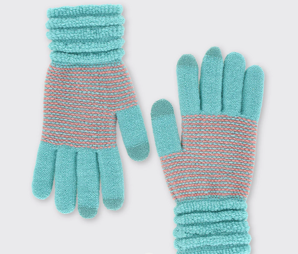 Wendy Gloves Duck Egg/Pink