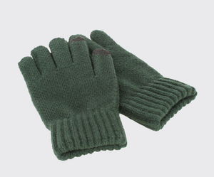 Men's Knitted Gloves Green