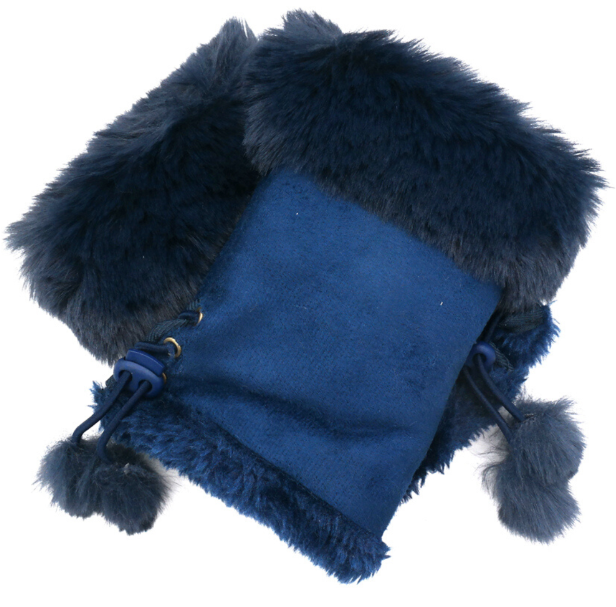 Fingerless Gloves with Faux Fur Cuff
