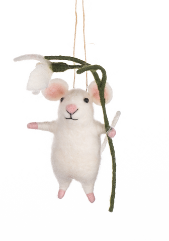 Shoeless Joe Heart Snowdrop Mouse