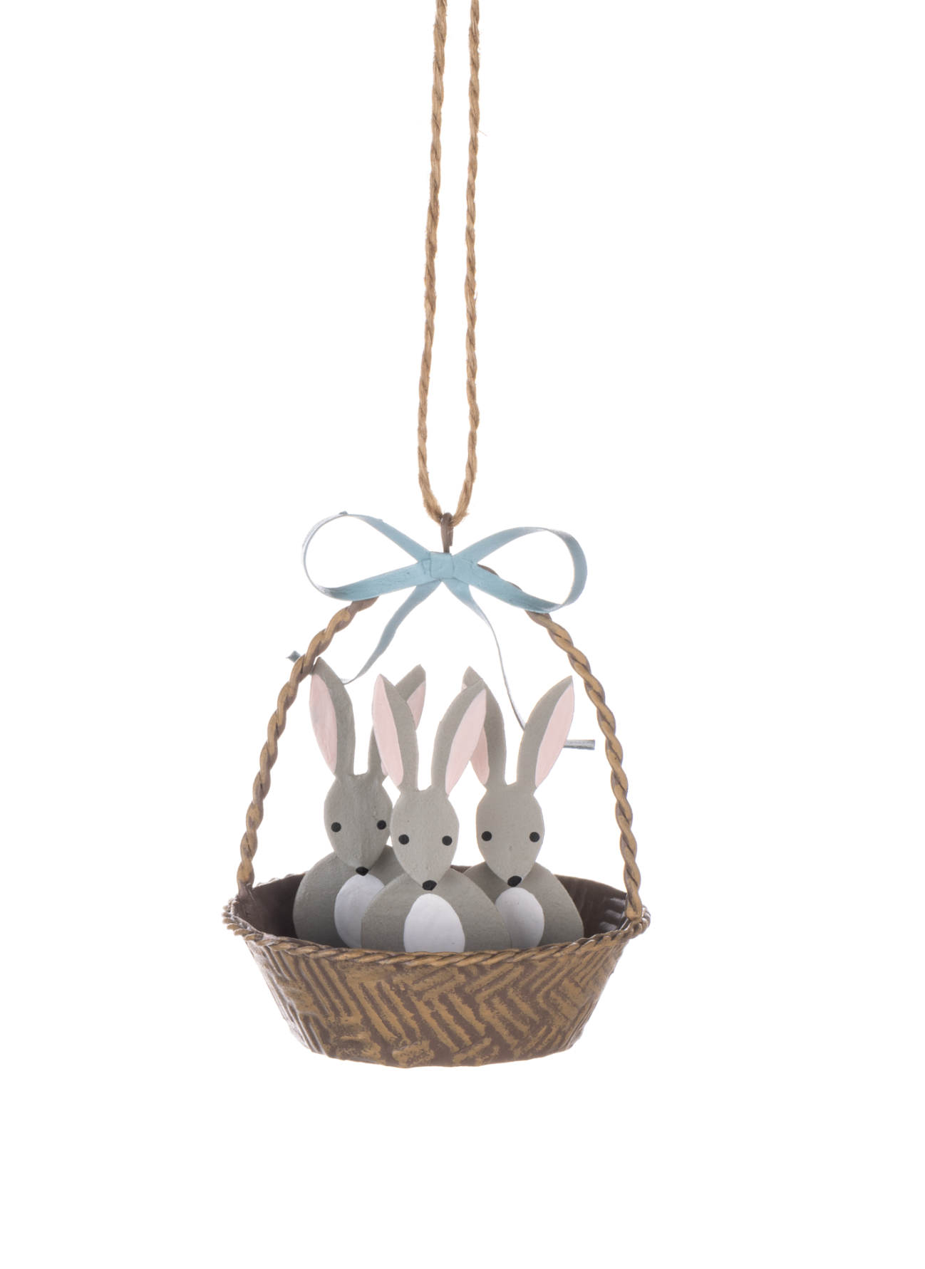 Shoeless Joe Trio of Bunnies in Bucket