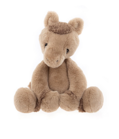 Charlie Bears Bear & Me Clip CLop Pony Oatmeal Brown