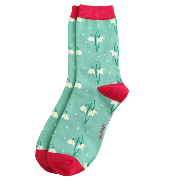 Miss Sparrow Bamboo Ladies Socks - Snowdrop Green