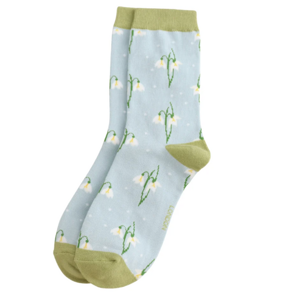 Miss Sparrow Bamboo Ladies Socks - Snowdrop Baby Blue