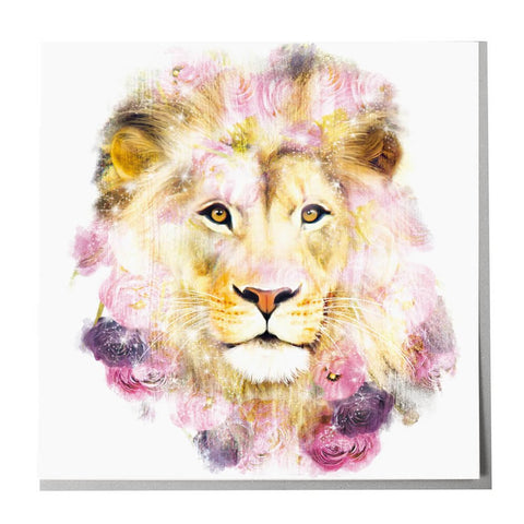 Lola Design Greetings Card - Lion