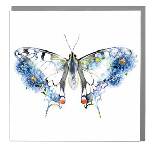 Lola Design Greetings Card - Blue Butterfly