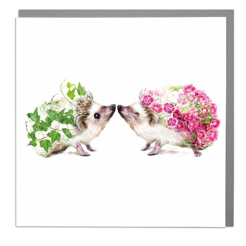 Lola Design Greetings Card - Two Hedgehogs