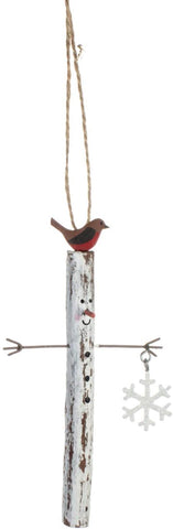 Shoeless Joe "Hug Me" Skinny Snowman Twig Christmas Decoration