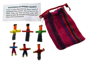Worry Dolls - Assorted set of 6 small worry dolls