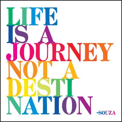 Quotable Greetings Card - Life Is A Journey.....