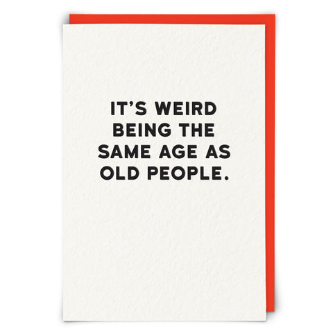 Greetings Card Holy Flaps Old People