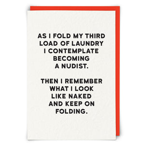 Greetings Card Holy Flaps  Laundry
