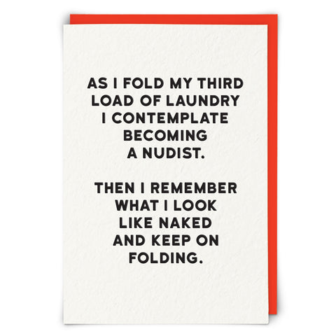 Greetings Card Holy Flaps  Laundry