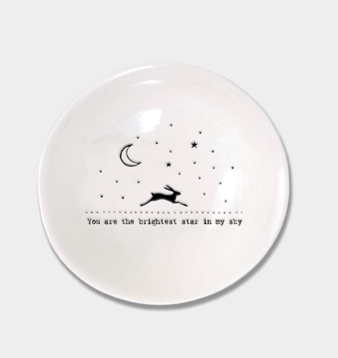 East of India Porcelain Wobbly Bowl - Medium "Brightest Star"