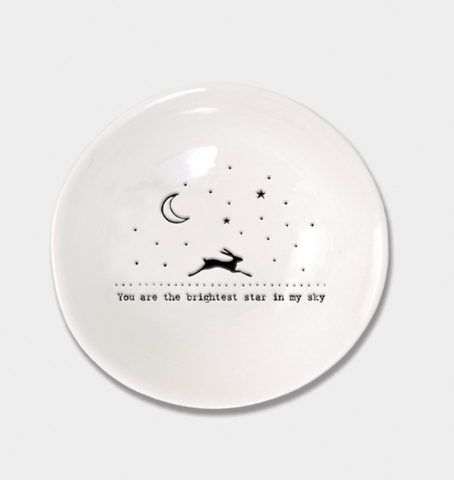 East of India Porcelain Wobbly Bowl - Medium "Brightest Star"