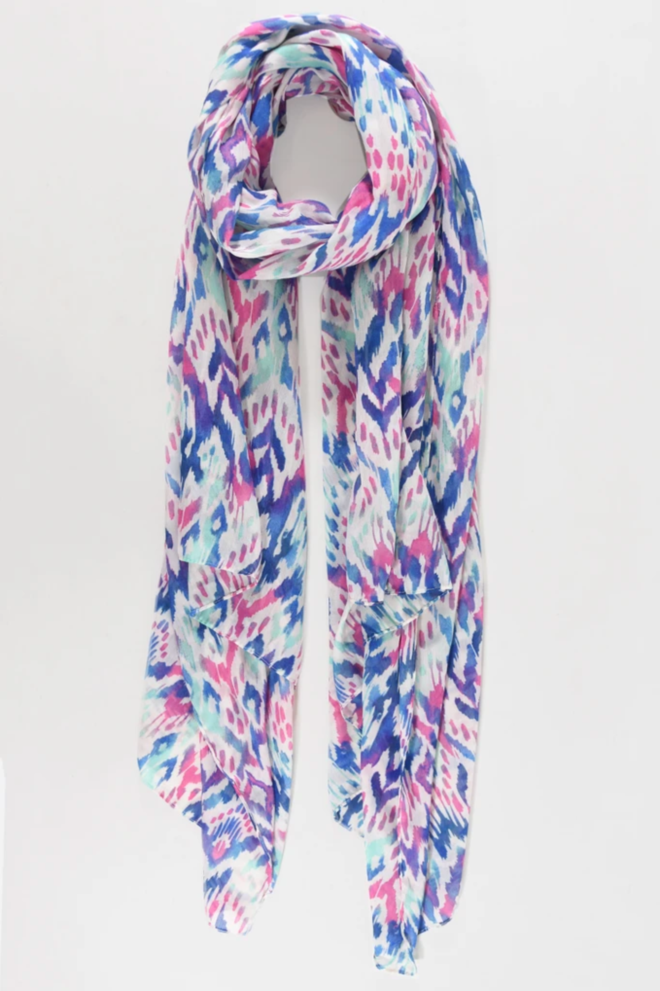 Ikat Scarf - Blue
