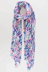 Ikat Scarf - Blue