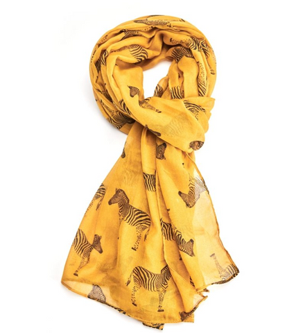 Zebra Scarf - Mustard