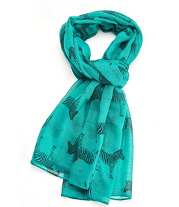 Zebra Scarf - Green