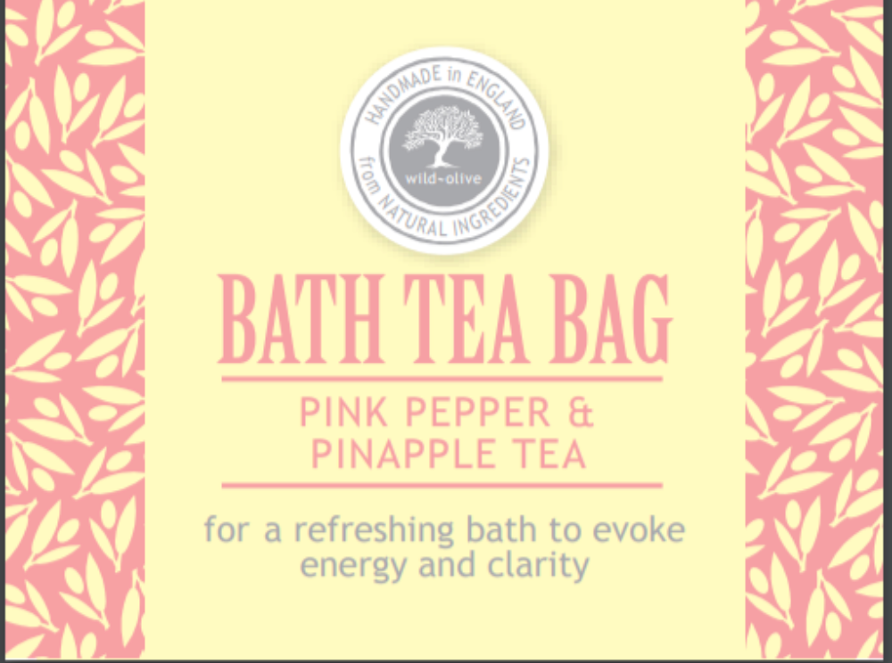 Bath Tea Bag - Pink Pepper & Pineapple Tea