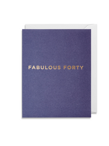 Greetings Card - Lagom Mini Card- Fabulous Forty