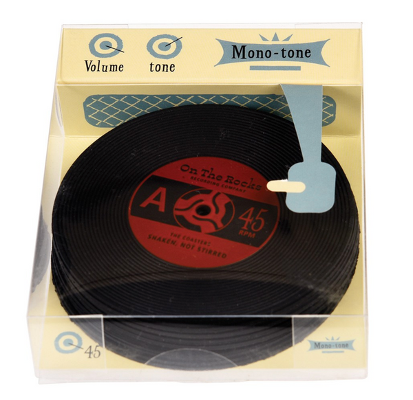 Set of Six Silicone 'Record' Coasters