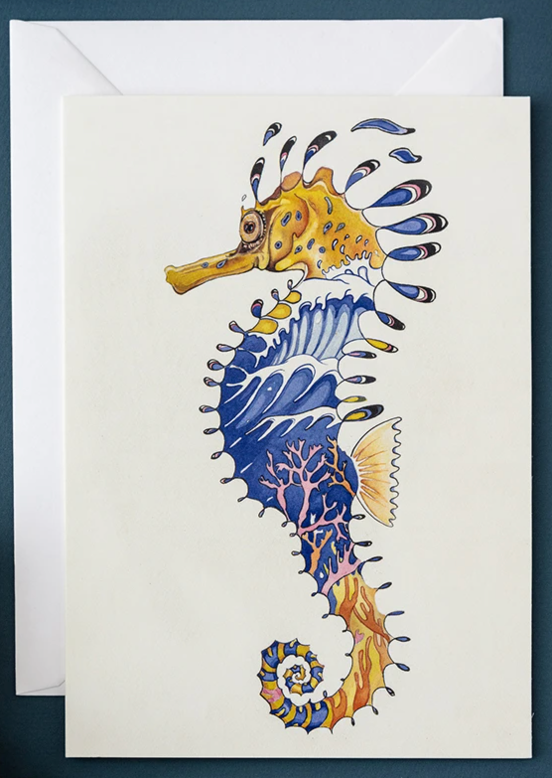 Daniel Mackie Seahorse Greetings Card