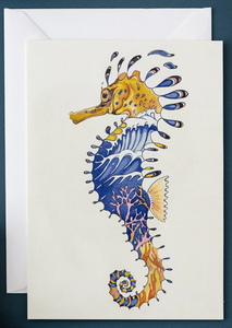 Daniel Mackie Seahorse Greetings Card