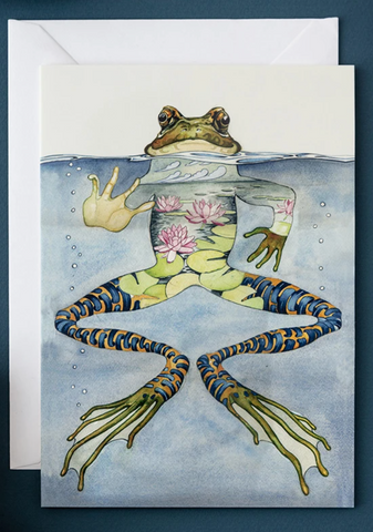 Daniel Mackie Frog Greetings Card