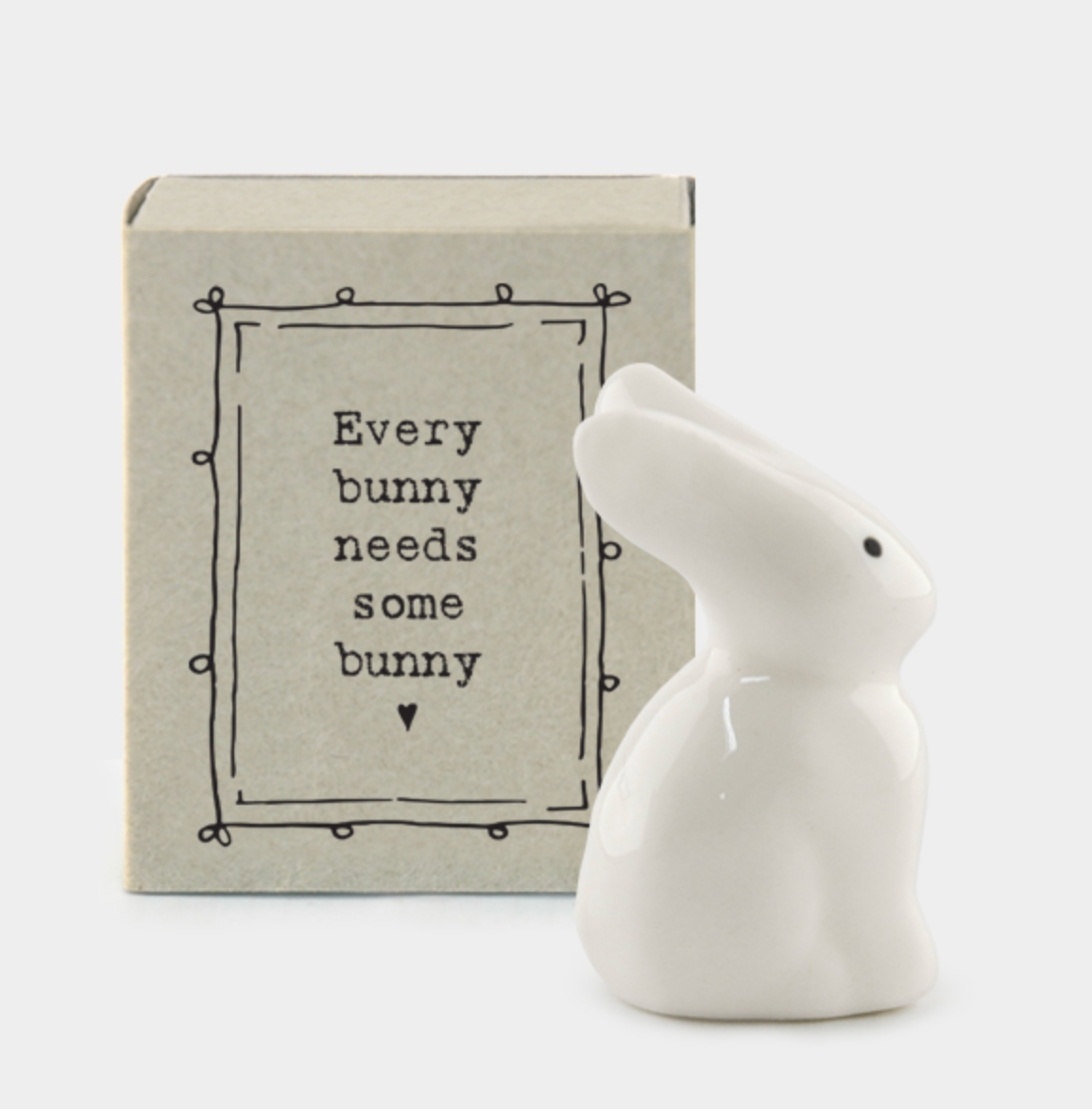 East of India Matchbox Animal - "Every Bunny Needs Some Bunny"
