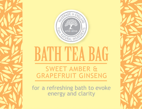 Bath Tea Bag - Sweet Amber & Grapefruit Ginseng