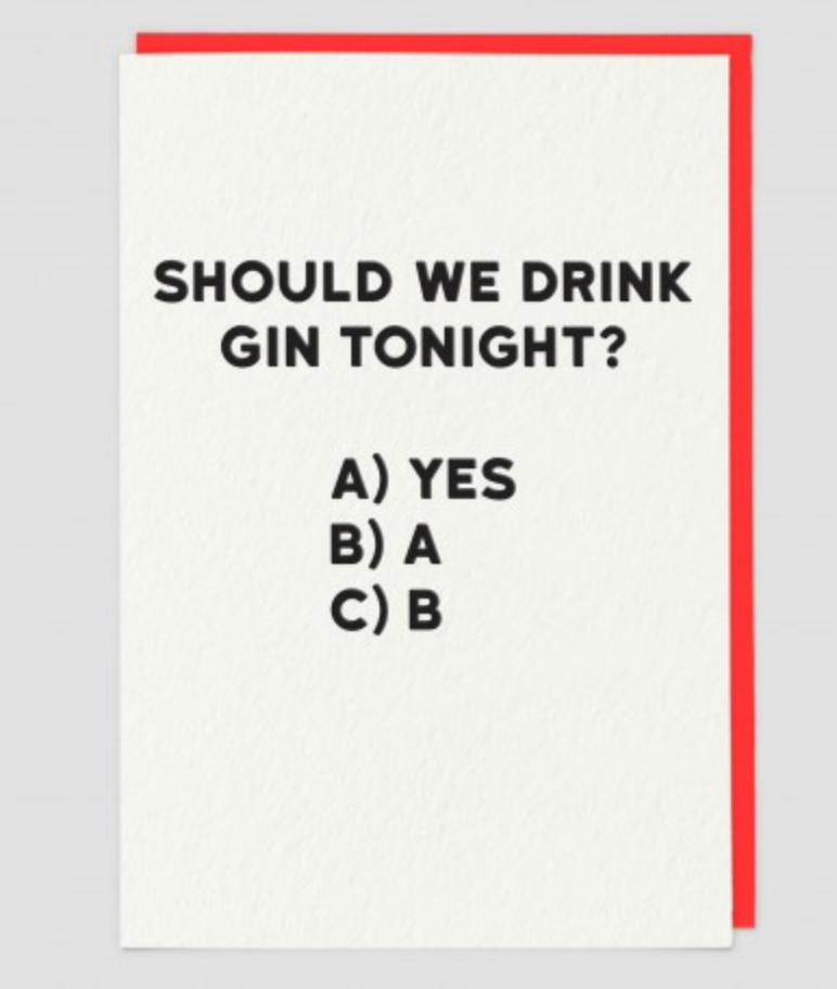 Greetings Card Holy Flaps Gin Tonight