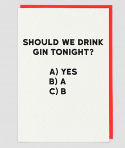 Greetings Card Holy Flaps Gin Tonight