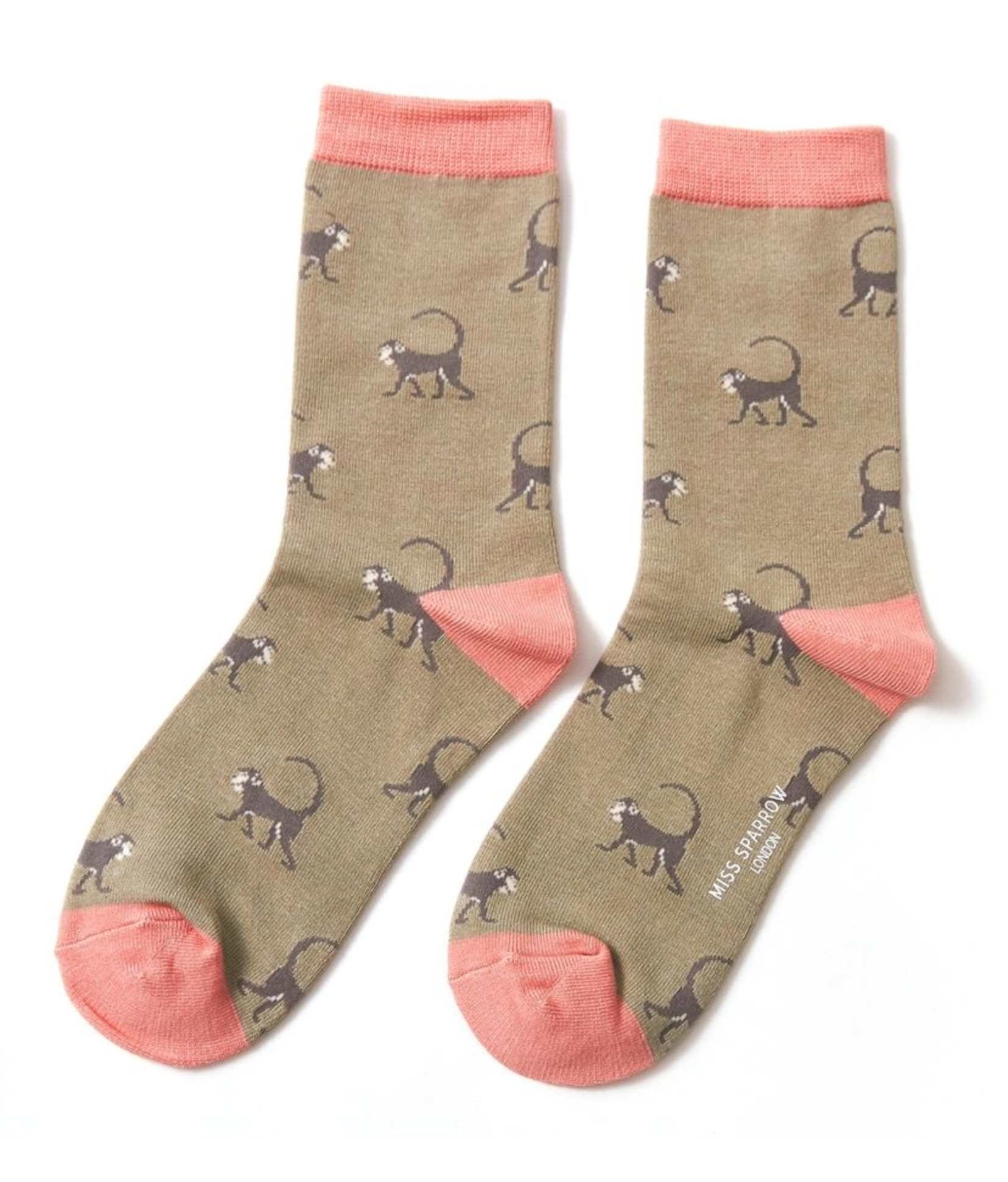 Miss Sparrow Bamboo Ladies Socks - Monkey