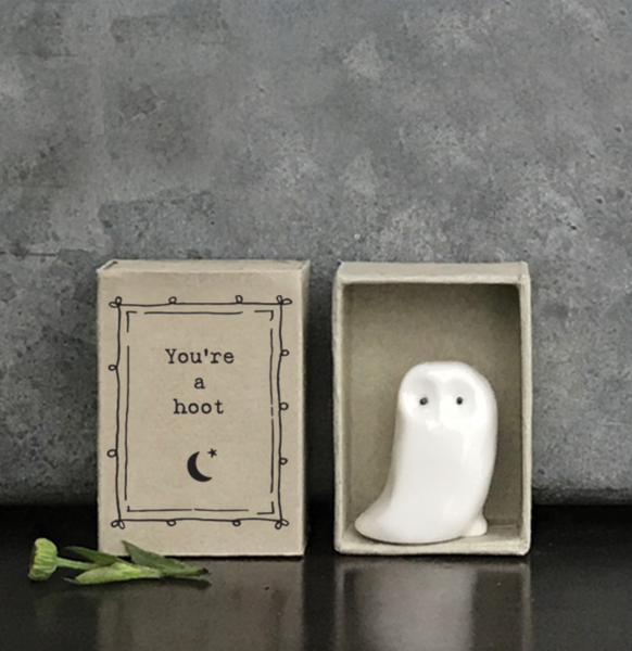 East of India Matchbox Animal - "You're a Hoot"