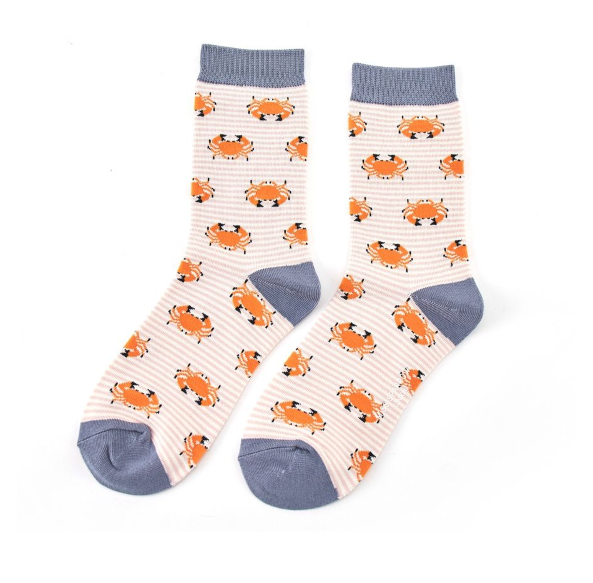Miss Sparrow Bamboo Socks Crabs - Dusky Pink