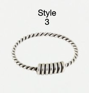 Sterling Silver Nose Ring -  Bali Style